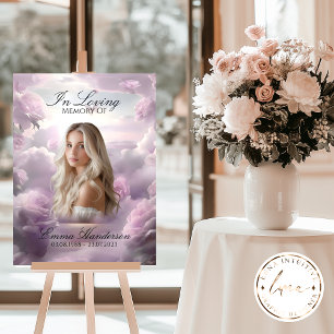 Heavenly Stairway Memorial Funeral welcome sign