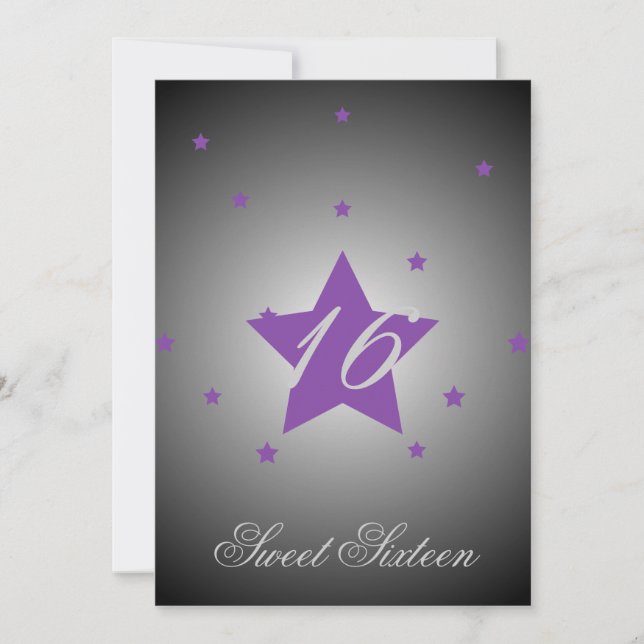 Heavenly Star Sweet Sixteen-Customise Invitation (Front)
