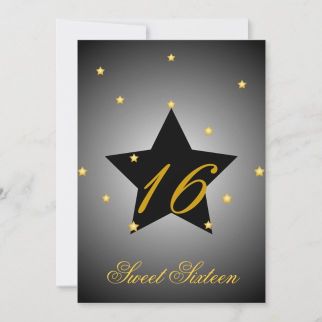 Heavenly Star Sweet Sixteen-Customise Invitation (Front)