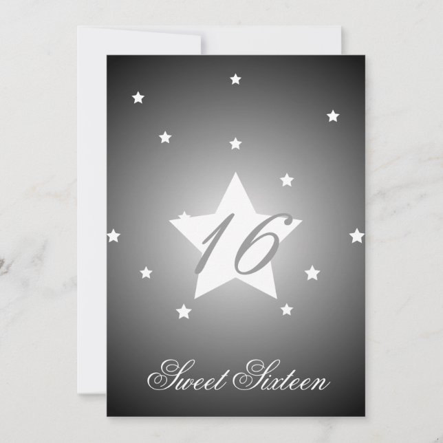 Heavenly Star Sweet Sixteen-Customise Invitation (Front)