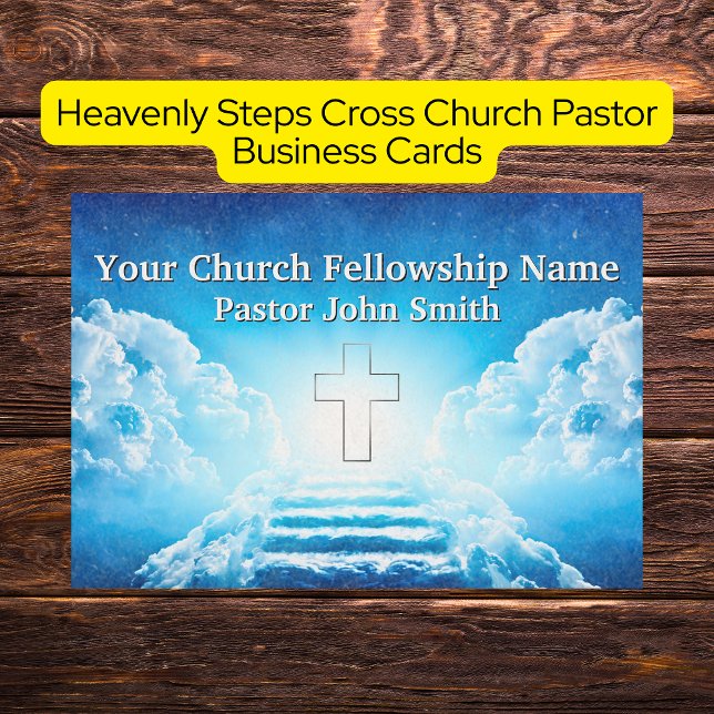 Heavenly Steps Cross Church Pastor Business Cards (Heavenly Steps Cross Church Pastor Business Cards)