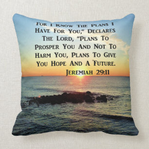 HEAVENLY SUNRISE JEREMIAH 20:11 VERSE CUSHION