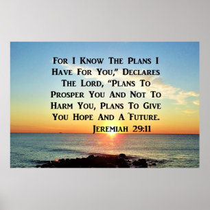 HEAVENLY SUNRISE JEREMIAH 20:11 VERSE POSTER