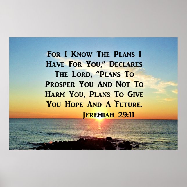 HEAVENLY SUNRISE JEREMIAH 20:11 VERSE POSTER (Front)