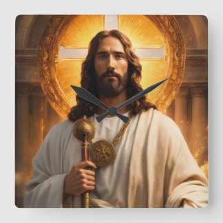 "Heavenly Time" Square Wall Clock