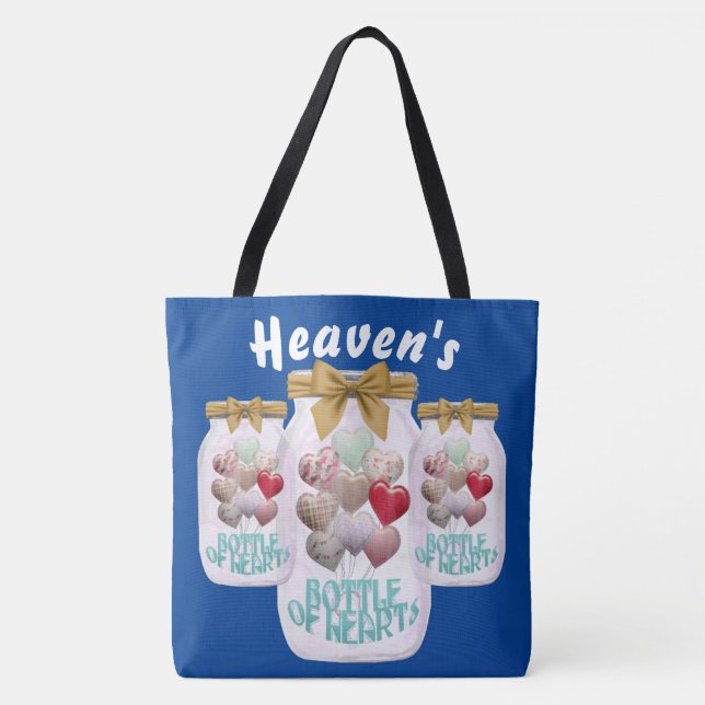 Heaven's Bottle Of Hearts Shoulder Tote Bag (Front)