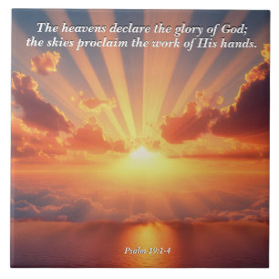Heavens Declare the Glory: God & Creation Verse Ceramic Tile