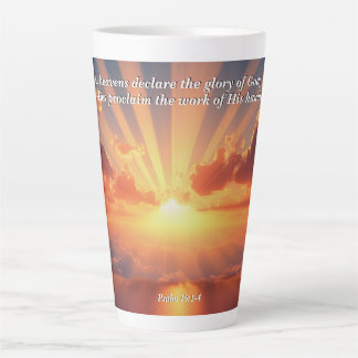 Heavens Declare the Glory: God & Creation Verse Latte Mug