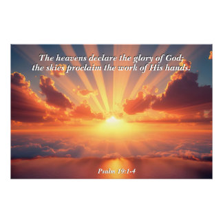 Heavens Declare the Glory: God & Creation Verse Photo Print