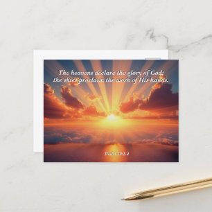 Heavens Declare the Glory: God & Creation Verse Postcard