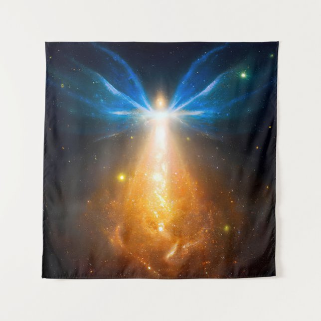Heaven's Gate #1.3 [DALL-E 2/AI art] — space aura Tapestry (Front)