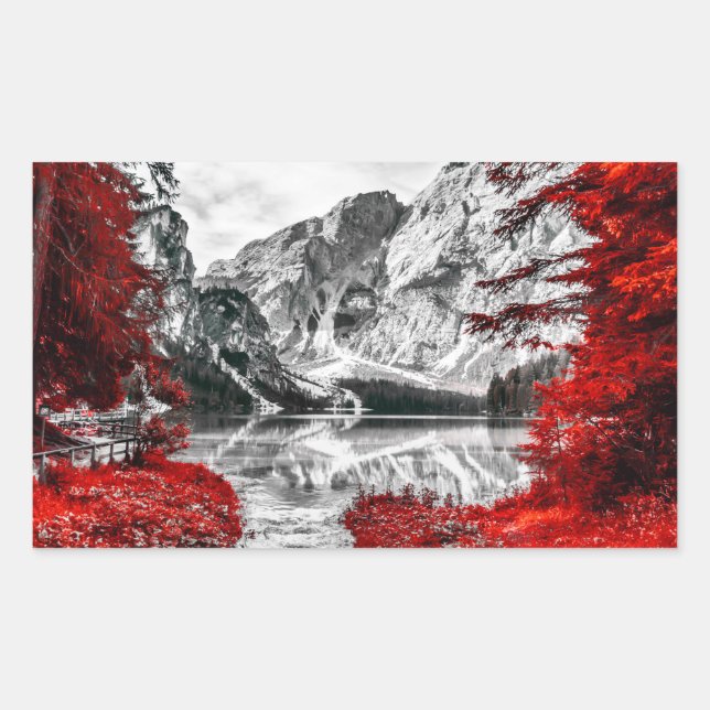 Heaven's Gate: Red Splash Of Colour Rectangular Sticker (Front)