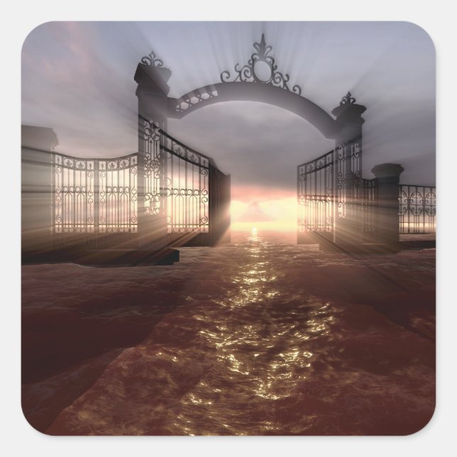 Heavens Gate Square Sticker (Front)