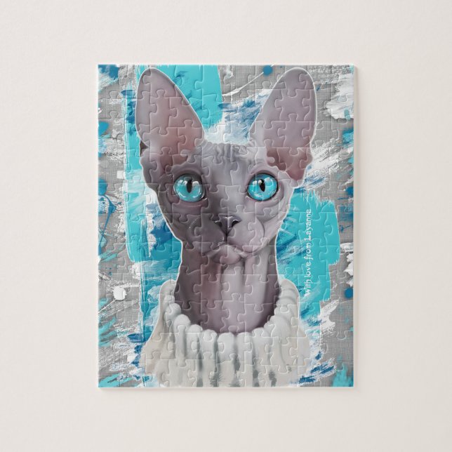 Heavens in the eyes (Sphynx cat) Jigsaw Puzzle (Vertical)