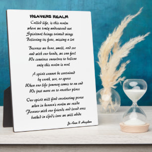 HEAVENS REALM POEM   PLAQUE