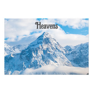 Heavens Text Beautiful Blue Sky image Enlargement  Photo Print