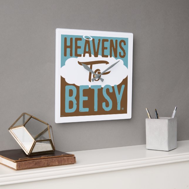 Heavens To Betsy Square Wall Clock (Office)