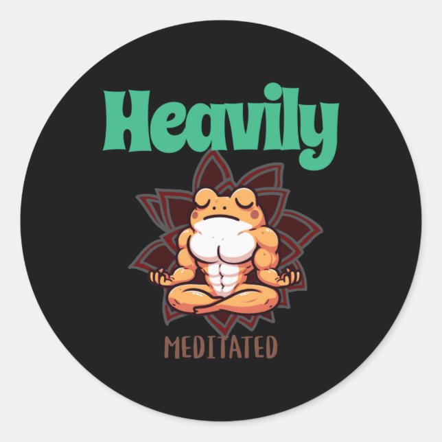 Heavily Meditated Frog Sticker  (Front)