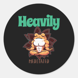 Heavily Meditated Frog Sticker