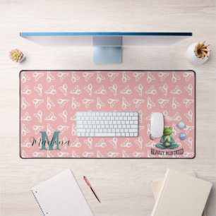 Heavily Meditated Frog Yoga Playful Zen Desk Mat