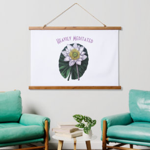 Heavily Meditated Funny Lotus Hanging Tapestry
