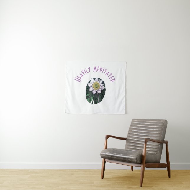 Heavily Meditated Funny Lotus Tapestry (In Situ (Horizontal))