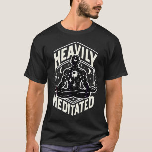 Heavily Meditated Funny Men'S Meditation Mindfulne T-Shirt