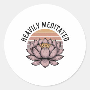 Heavily Meditated Spiritual Yoga _3 Classic Round Sticker