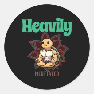Heavily Meditated Turtle Sticker