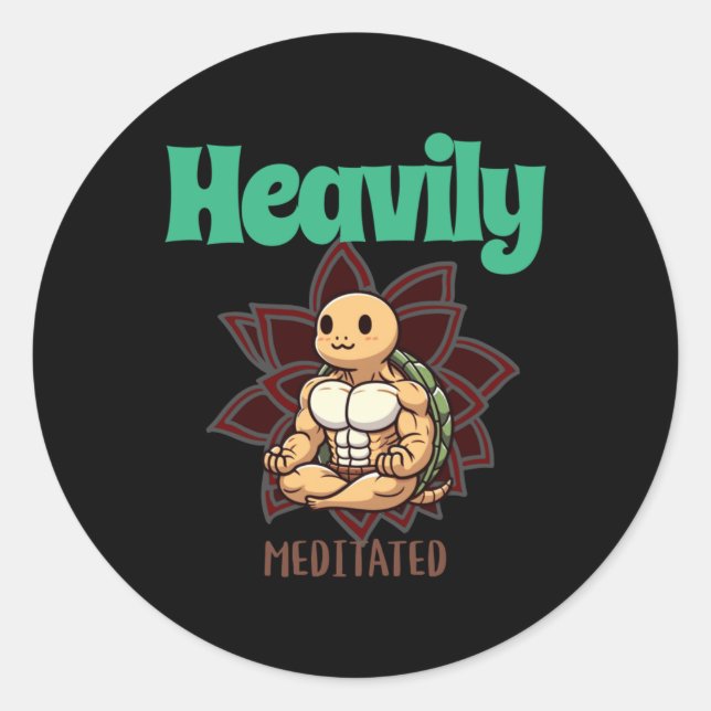 Heavily Meditated Turtle Sticker  (Front)