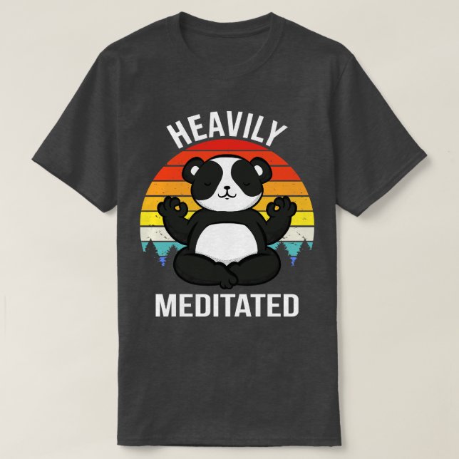 Heavily Meditated V Panda T-Shirt (Design Front)