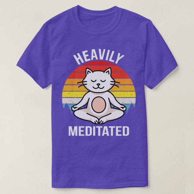 Heavily Meditated VII Cat T-Shirt (Design Front)