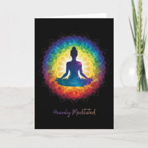 Heavily Meditated Yoga Inspirational Peaceful Zen Card