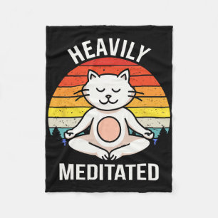 Heavily Meditated Yoga Meditation Spiritual Buddhi Fleece Blanket