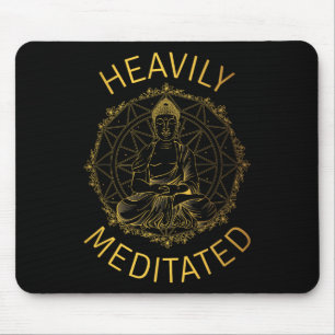 Heavily Meditated Yoga Meditation Spiritual Warrio Mouse Pad