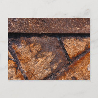 Heavily Rusted Stone Wall Texture Close Up Postcard