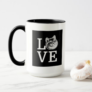Heavy Breathing Cat Philly Love Mug