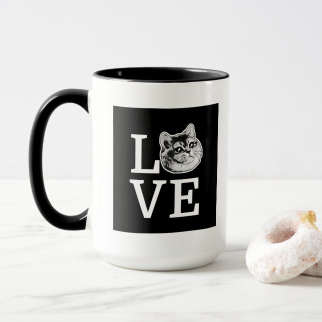 Heavy Breathing Cat Philly Love Mug (With Donut)