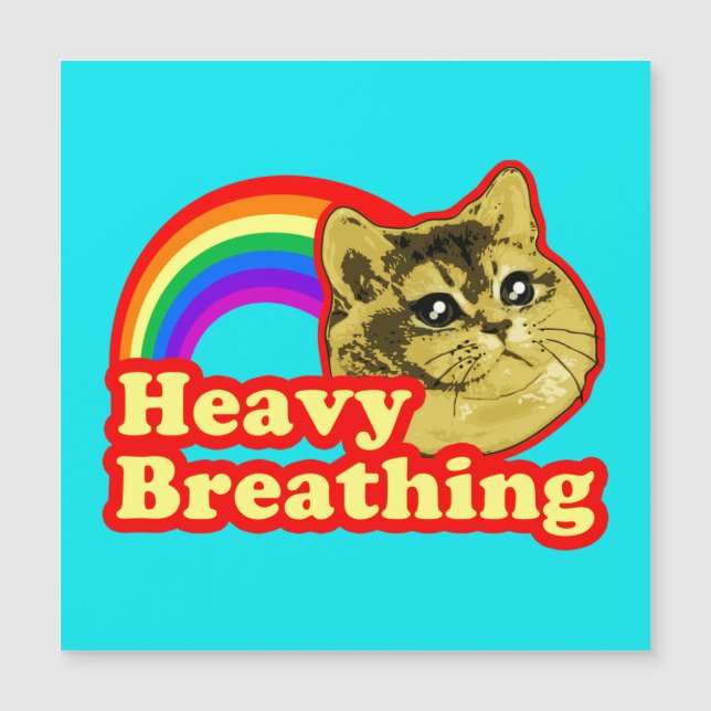 Heavy Breathing Cat with Rainbow Love (Front)