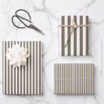 Heavy Brown & White Stripes Wrapping Paper Sheet<br><div class="desc">Add a sweet and charming touch to your gifts with this Heavy Brown & White Stripes Wrapping Paper. Perfect for birthdays,  baby showers,  weddings,  and more,  its classic striped design makes every present look delightful and festive.</div>