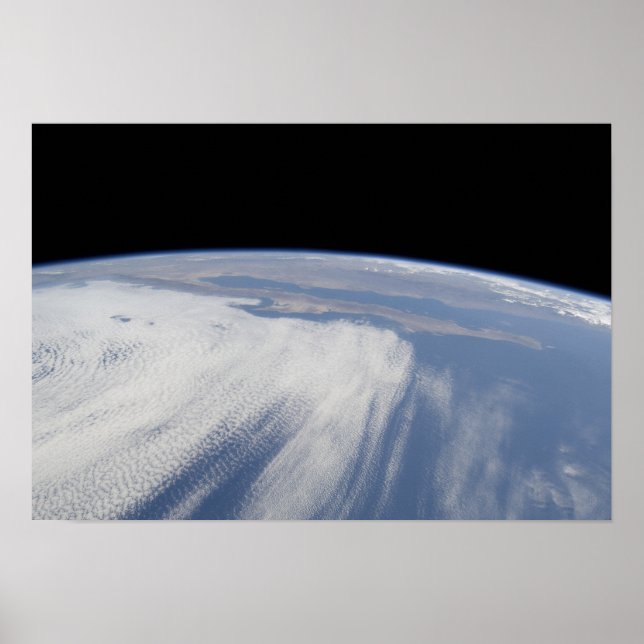Heavy cloud cover over the Pacific Ocean Poster (Front)