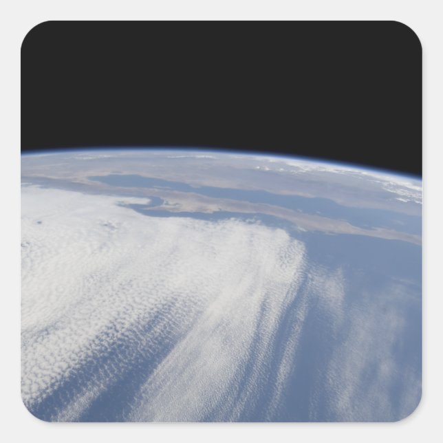 Heavy cloud cover over the Pacific Ocean Square Sticker (Front)