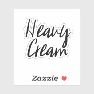Heavy Cream Storage Sticker