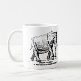 Heavy Cross-Hatched Elephant Coffee Mug