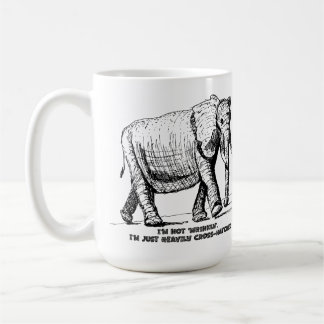 Heavy Cross-Hatched Elephant Coffee Mug