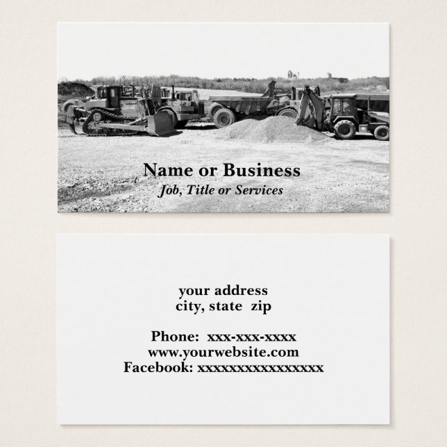 heavy duty construction equipment (Front & Back)