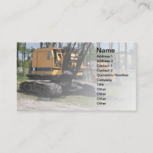 heavy duty construction equipment business card