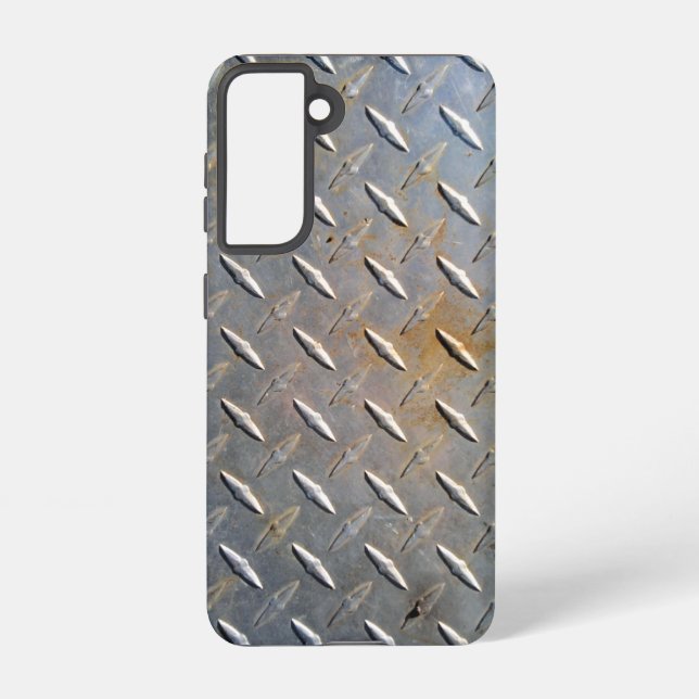 Heavy Duty Diamond Plate Steel Graphic Samsung Galaxy S21 Case (Back)