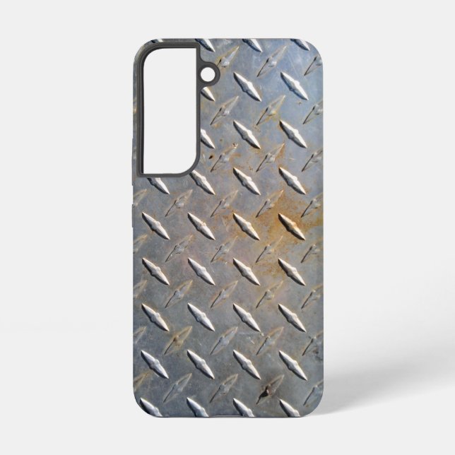 Heavy Duty Diamond Plate Steel Graphic Samsung Galaxy S22 Case (Back)