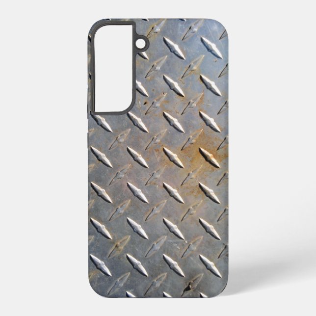 Heavy Duty Diamond Plate Steel Graphic Samsung Galaxy S22+ Case (Back)